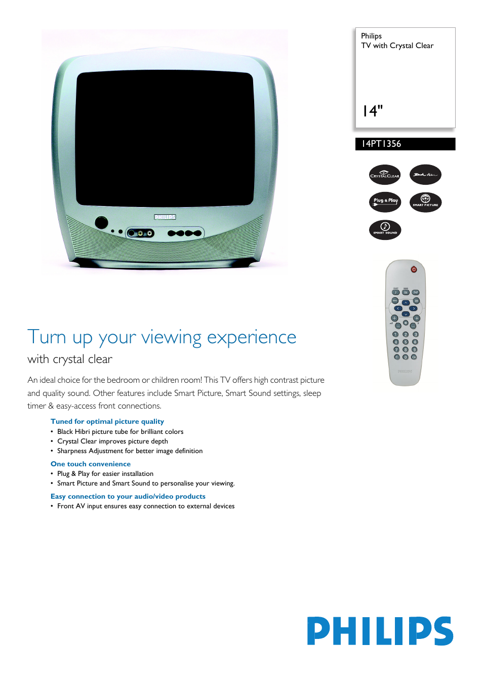 Philips 14PT1356 User Manual | 2 pages