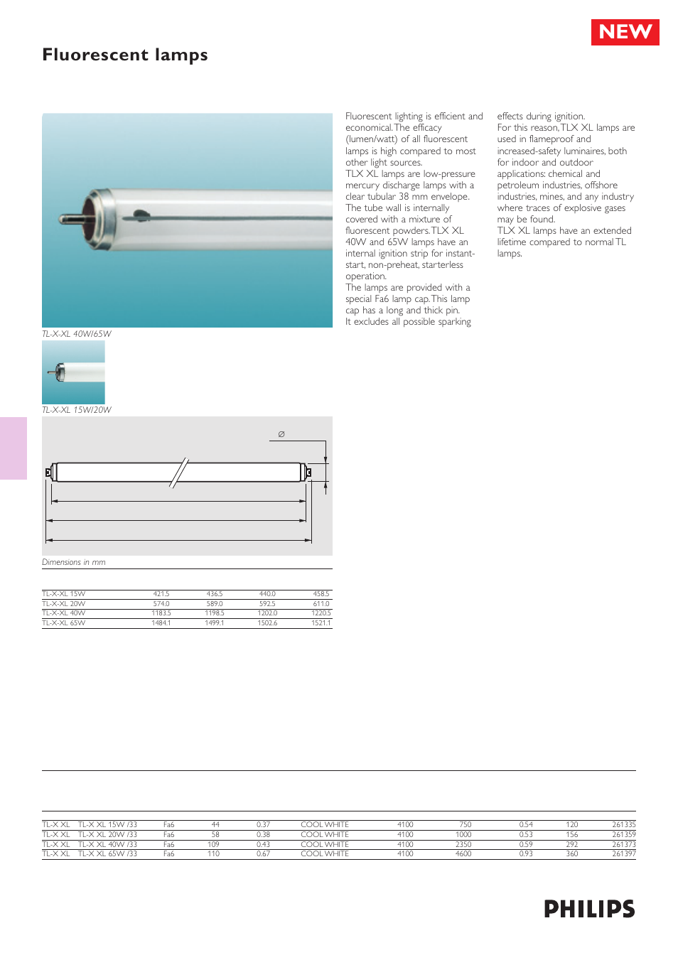 Philips TL-X XL User Manual | 2 pages