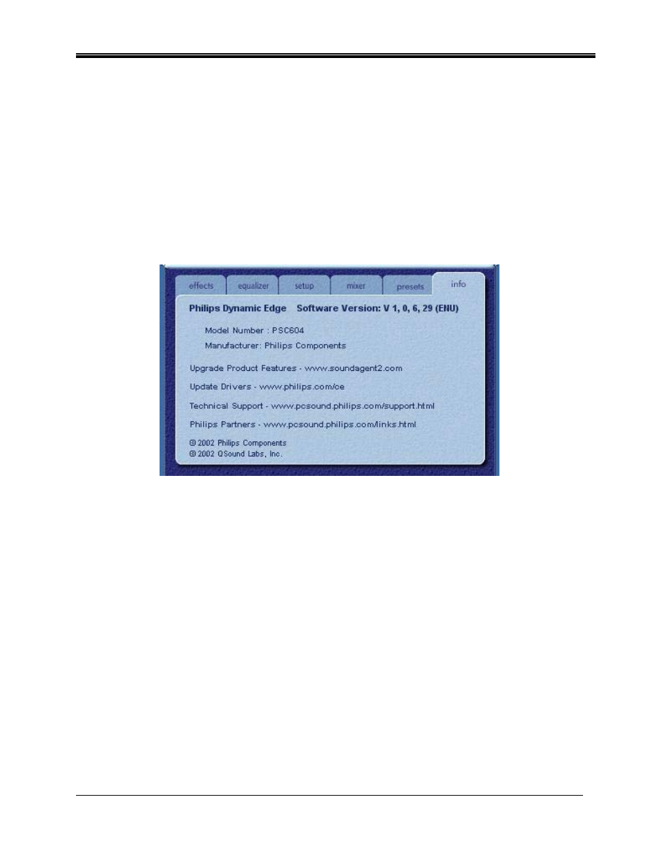 Delete, Info tab | Philips DYNAMIC EDGE PSC604 User Manual | Page 30 / 39