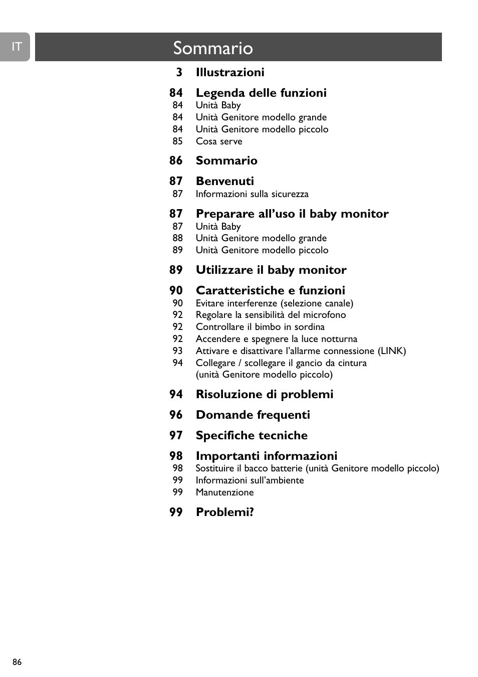 Philips SBC SC450 User Manual | Page 86 / 212