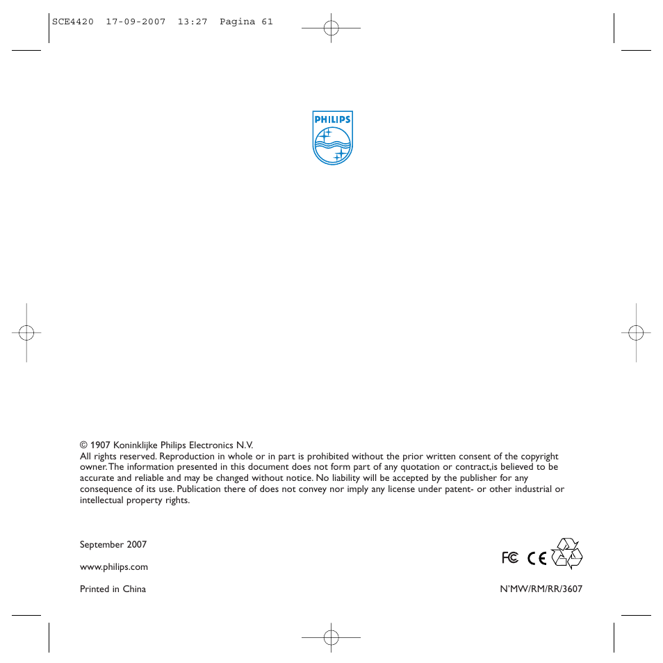 Philips SCE4420 User Manual | Page 61 / 61