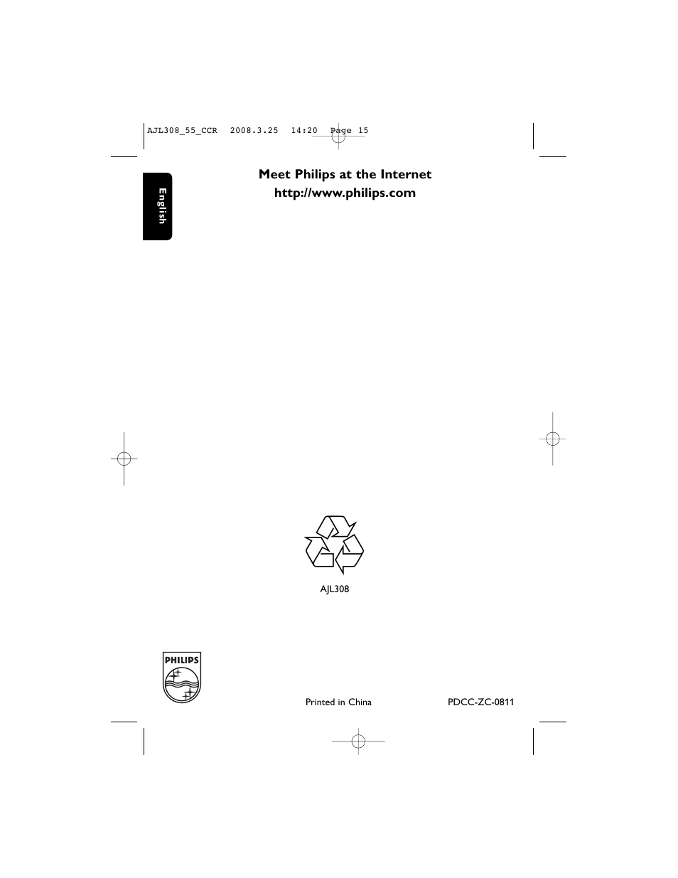 Philips AJL308 User Manual | Page 15 / 15