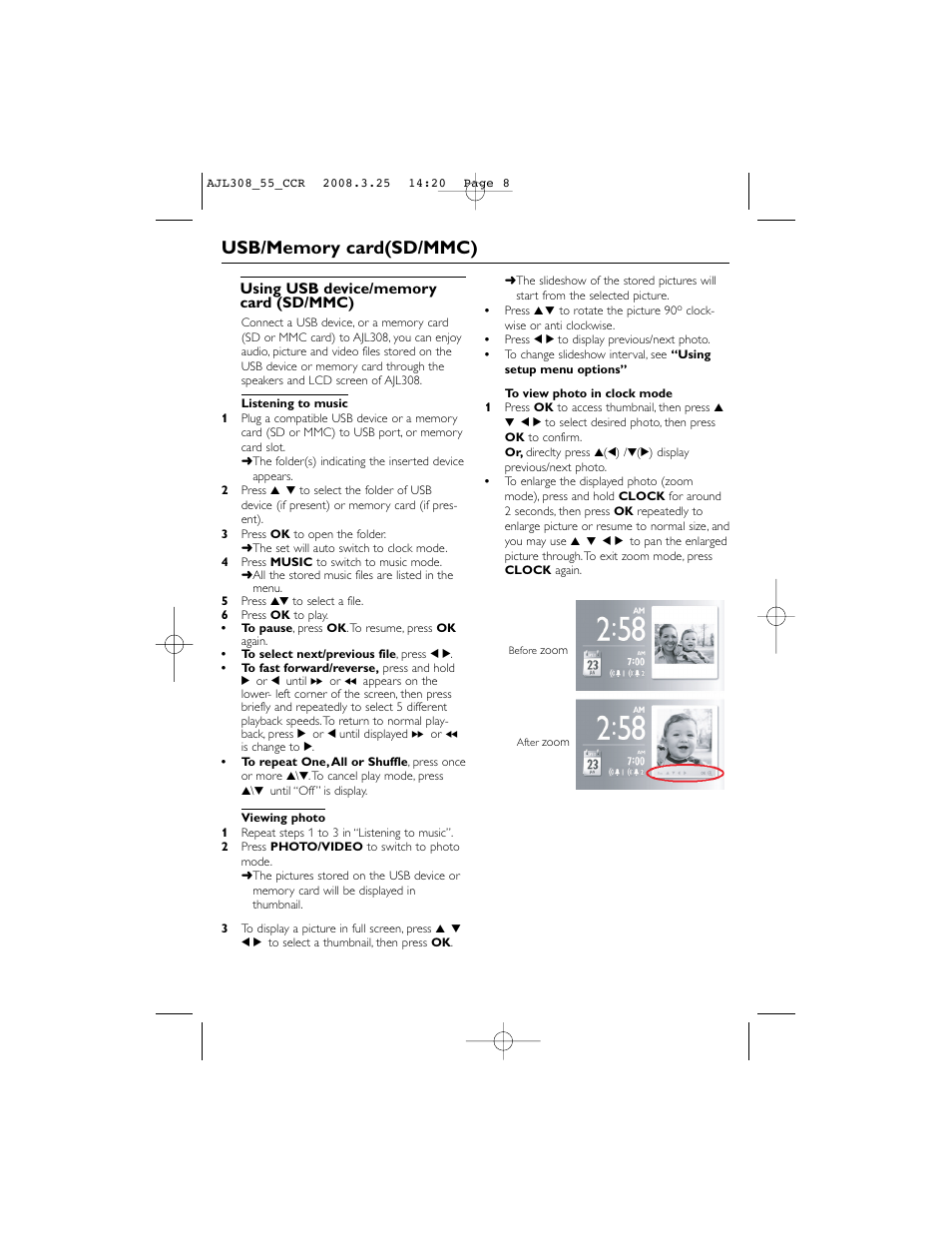 Philips AJL308 User Manual | Page 8 / 15