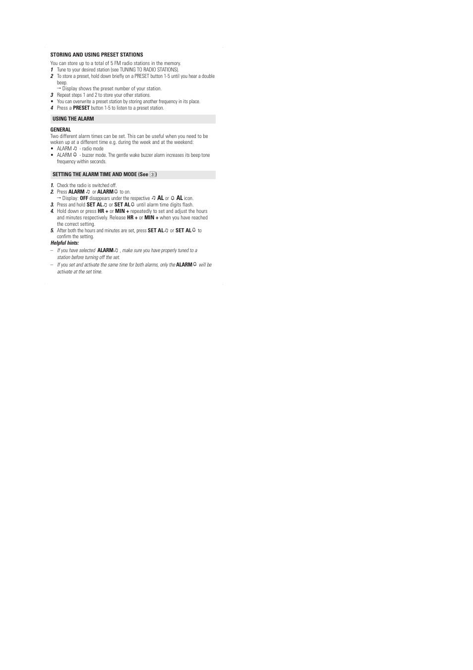 Philips AJ100/37B User Manual | Page 11 / 15