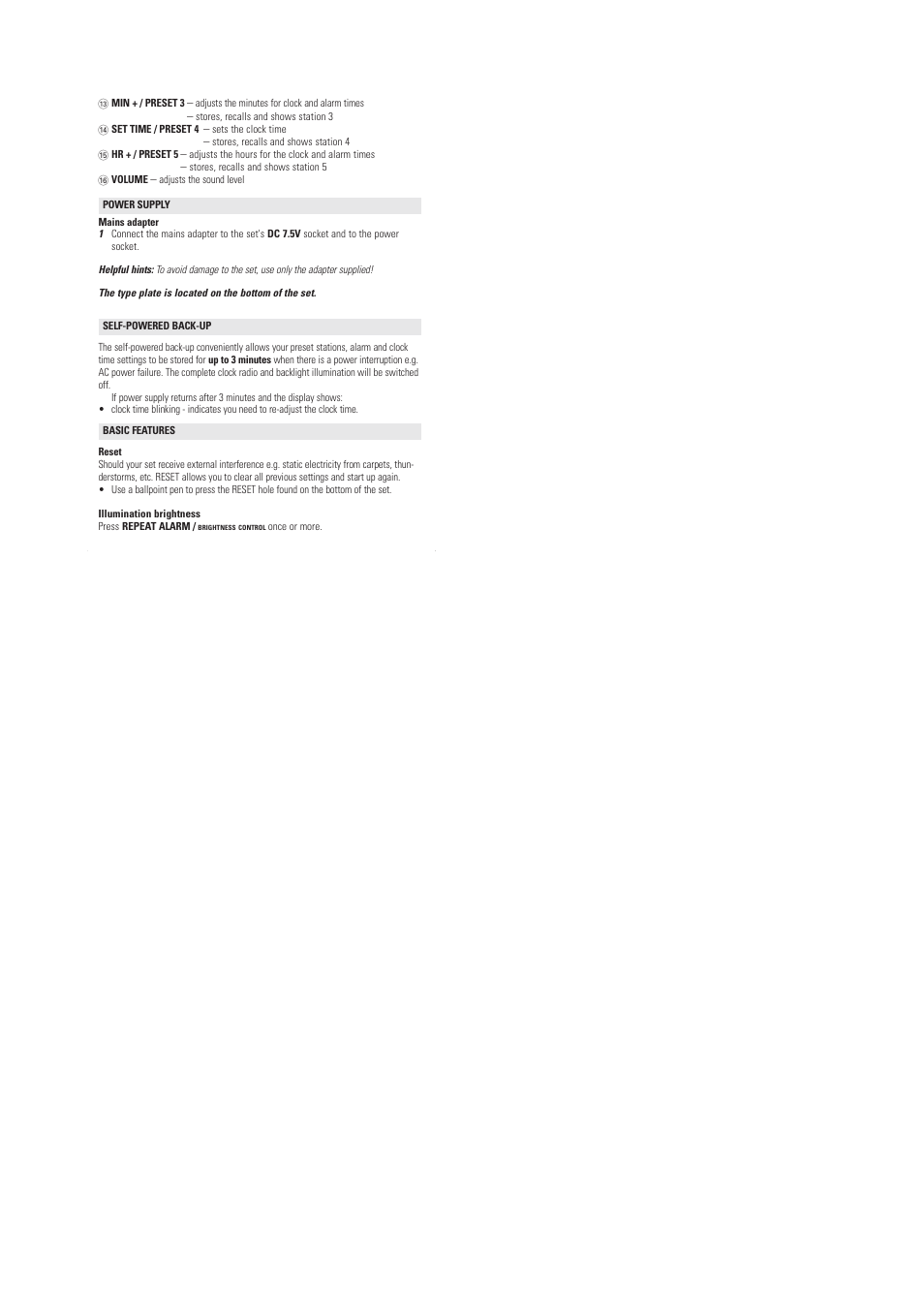 Philips AJ100/37B User Manual | Page 9 / 15