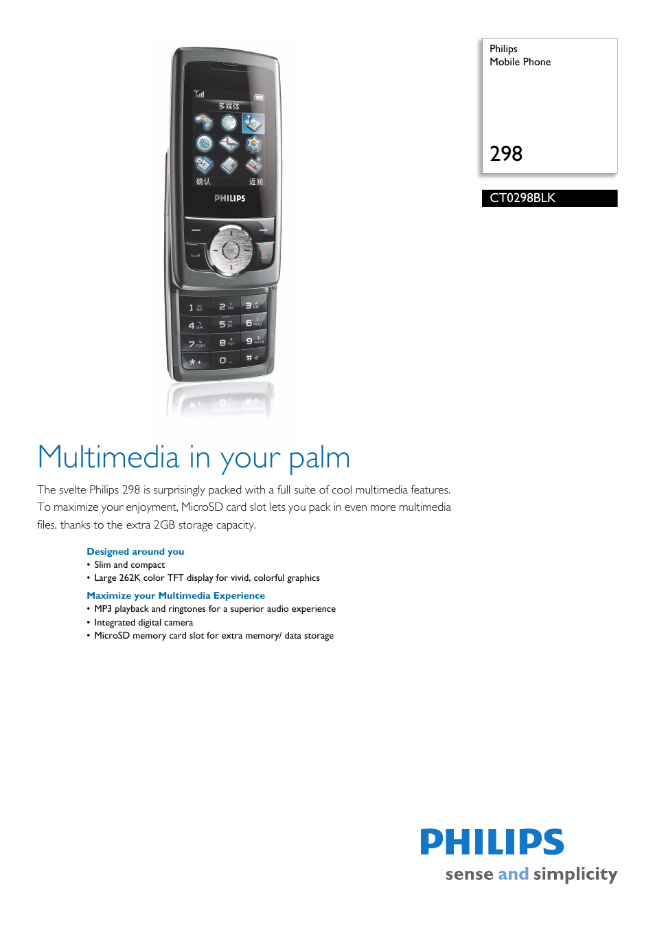 Philips CT0298BLK User Manual | 2 pages