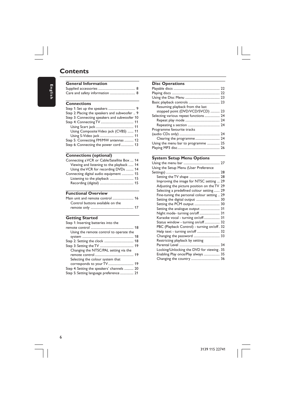 Philips LX7100SA/22 User Manual | Page 6 / 45