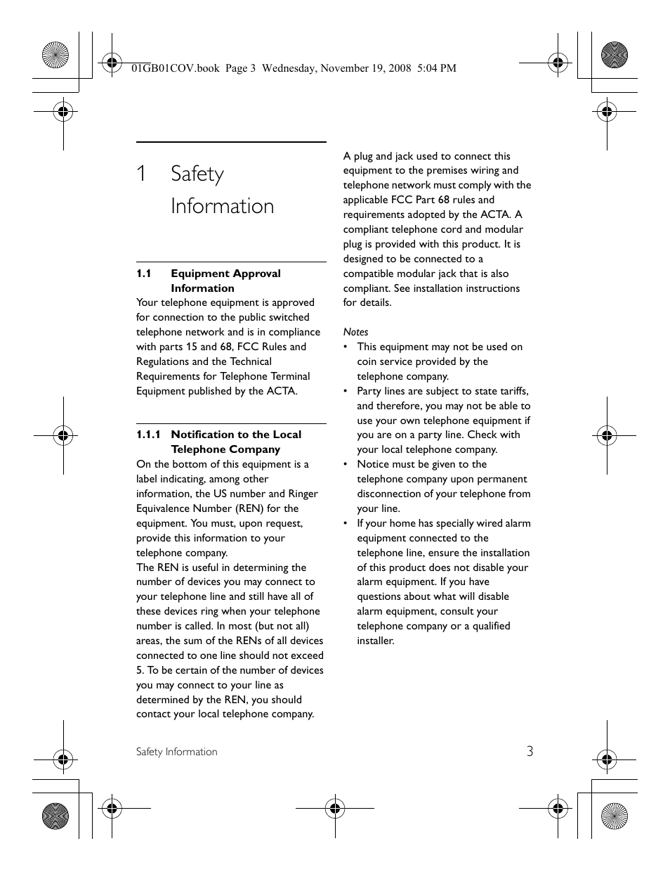 1safety information | Philips SE6580 User Manual | Page 5 / 28