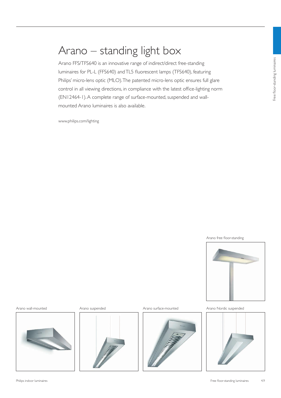 Arano – standing light box | Philips Free Floor-Standing Luminaires User Manual | Page 10 / 16
