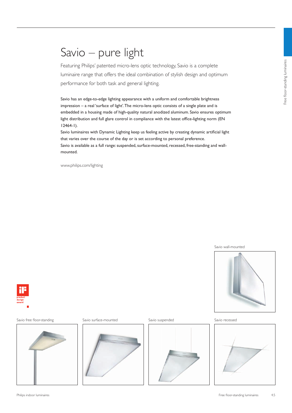 Savio – pure light | Philips Free Floor-Standing Luminaires User Manual | Page 6 / 16