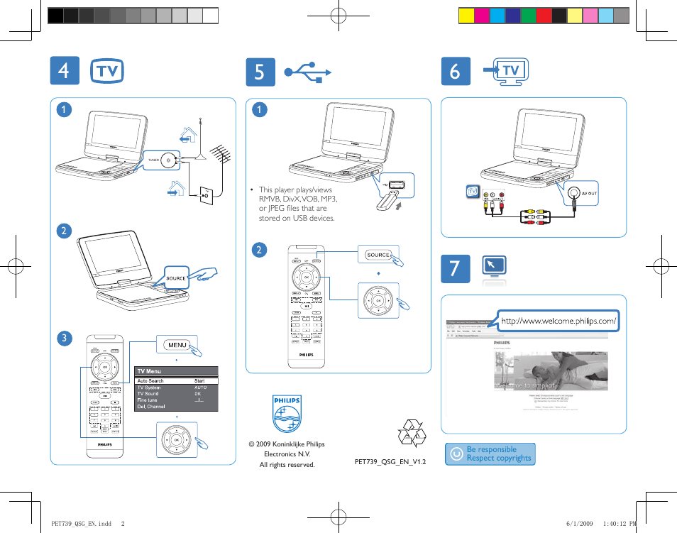 Philips PET739 User Manual | Page 2 / 2