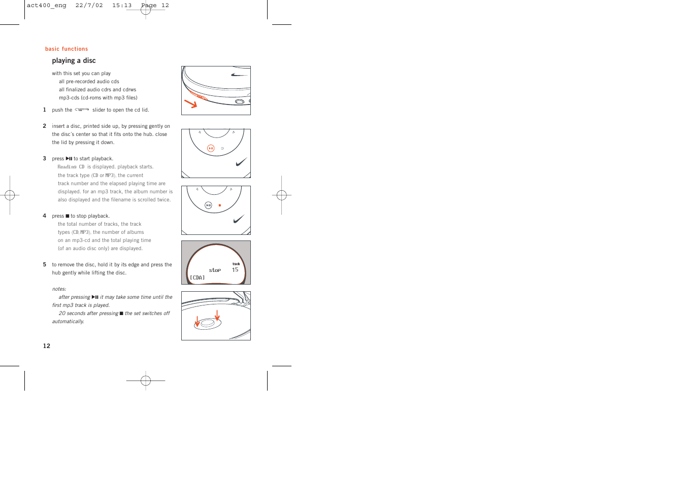 Philips ACT400 User Manual | Page 12 / 25