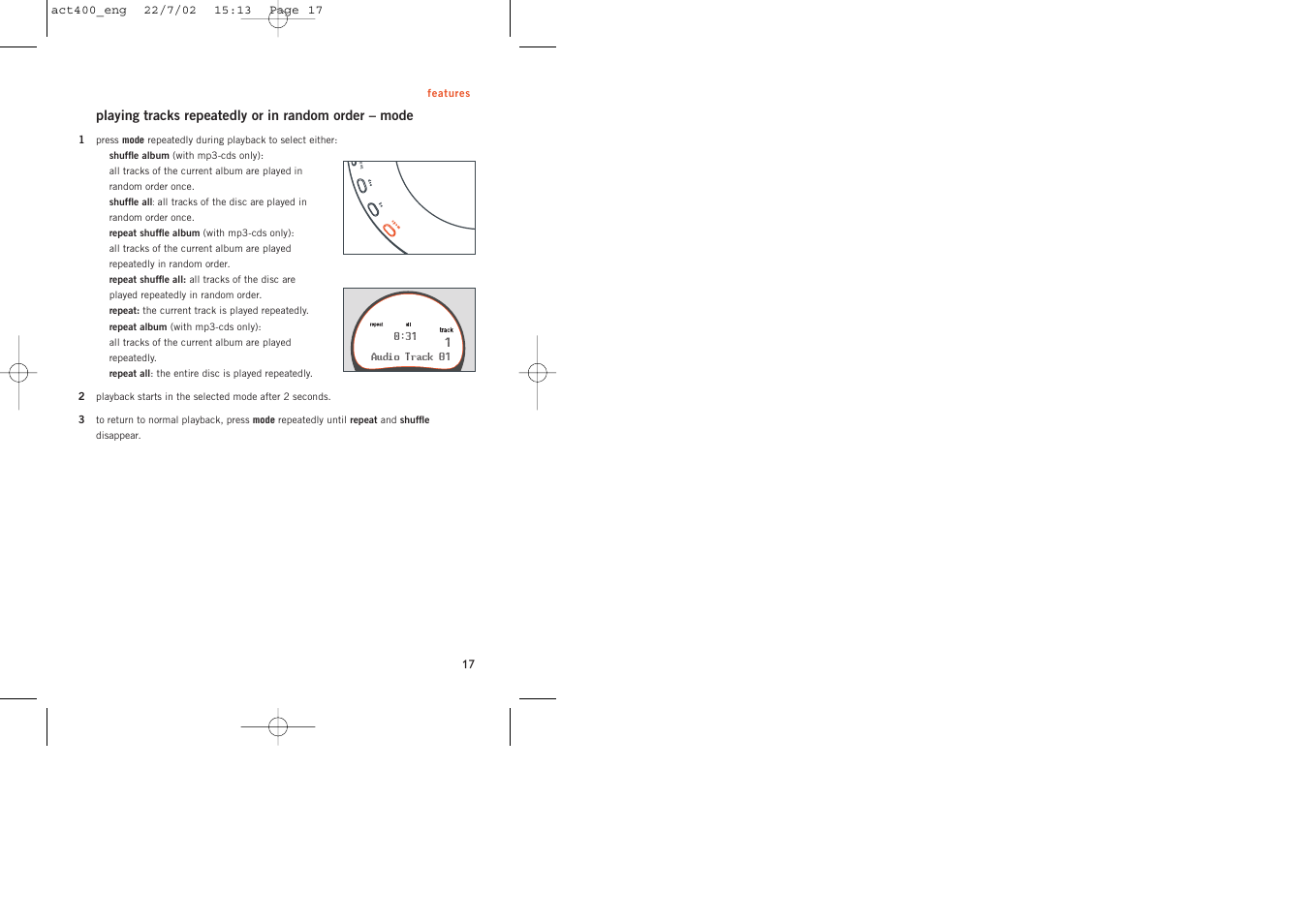 Philips ACT400 User Manual | Page 17 / 25