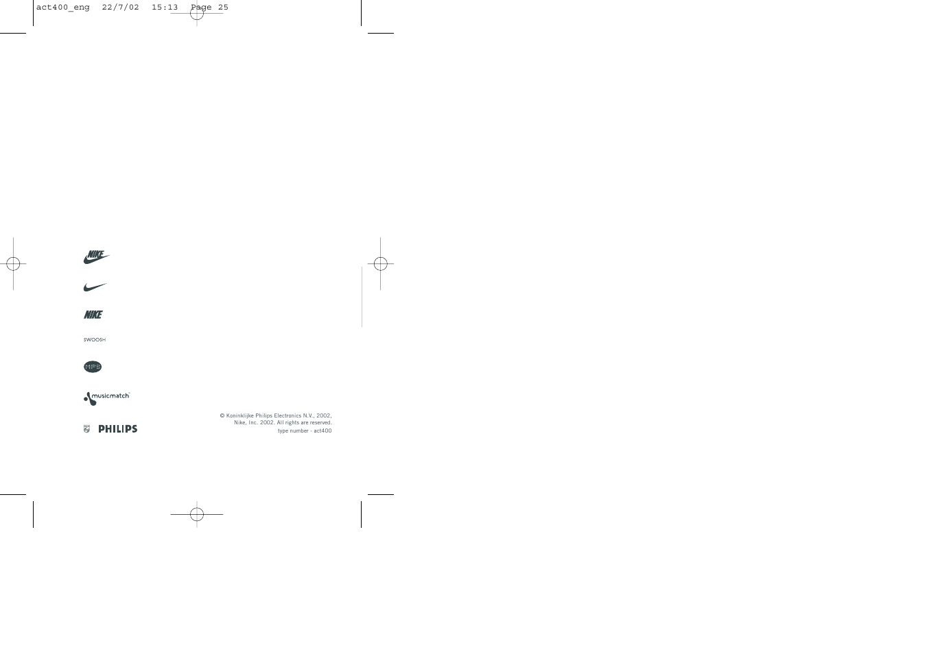 Philips ACT400 User Manual | Page 25 / 25