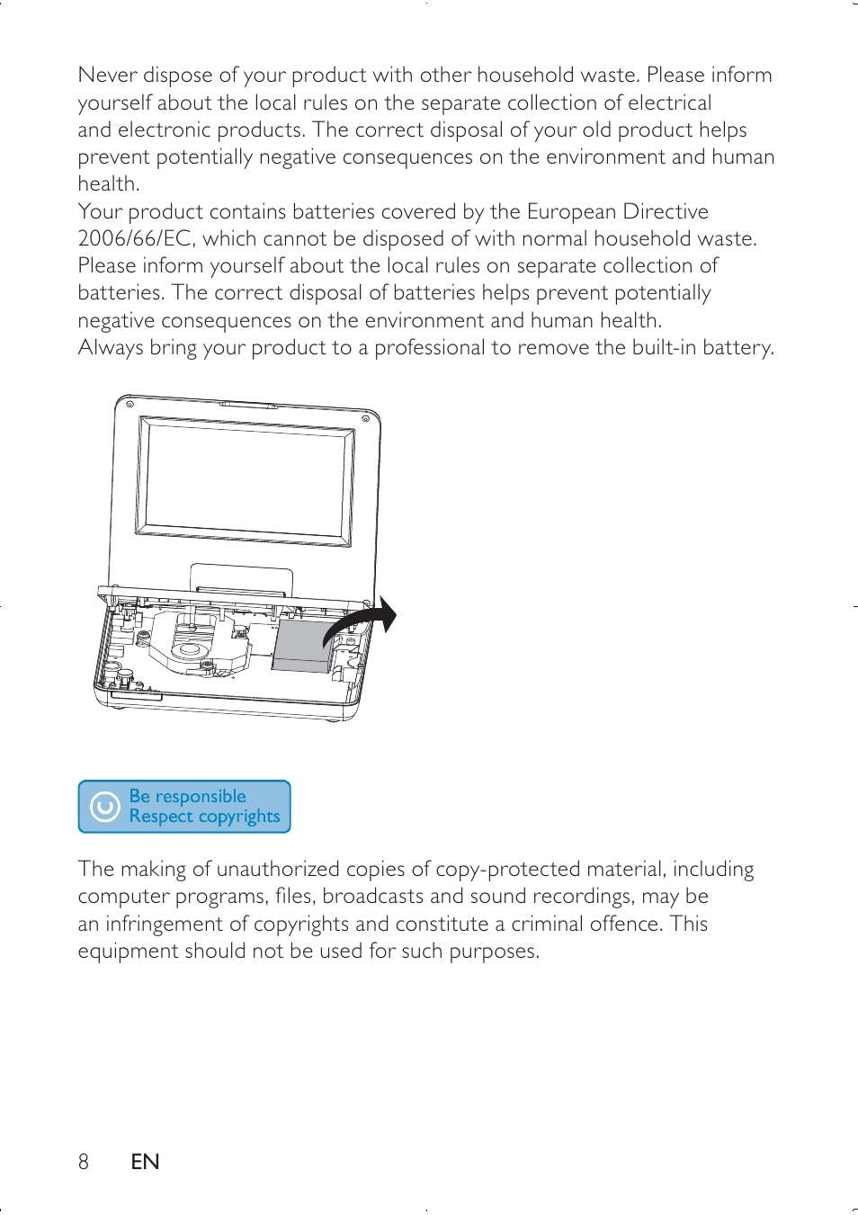 Philips PD7005 User Manual | Page 8 / 28