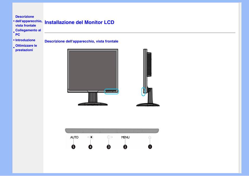 Installazione del monitor lcd, Installazione del monitor | Philips LCD MONITOR 220VW8 User Manual | Page 43 / 90