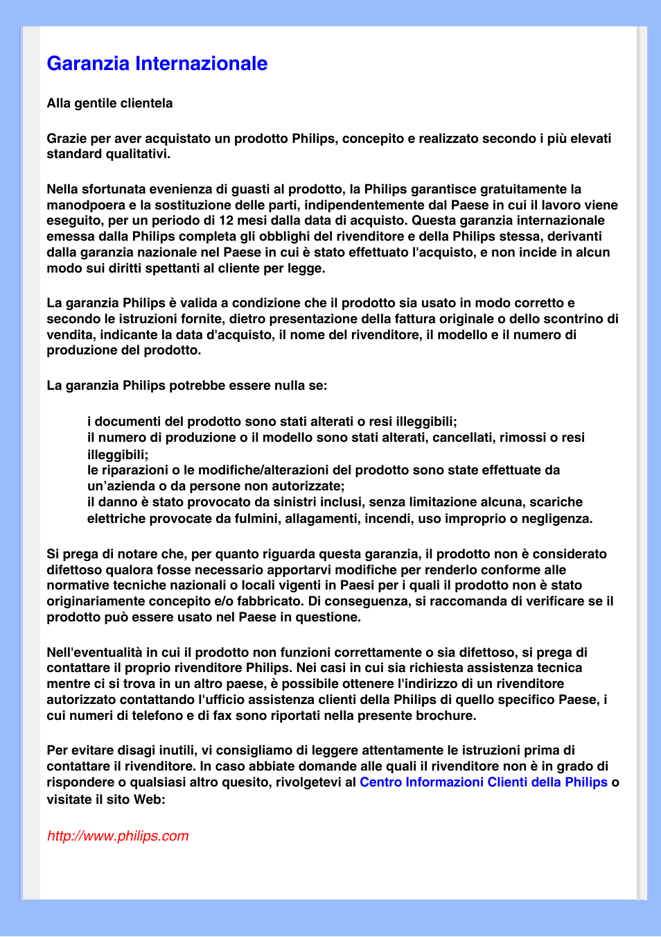 International guarantee, America latina, Antille | Argentina, Brasile, Cile, Colombia, Messico, Paraguay, Perù | Philips LCD MONITOR 220VW8 User Manual | Page 75 / 90