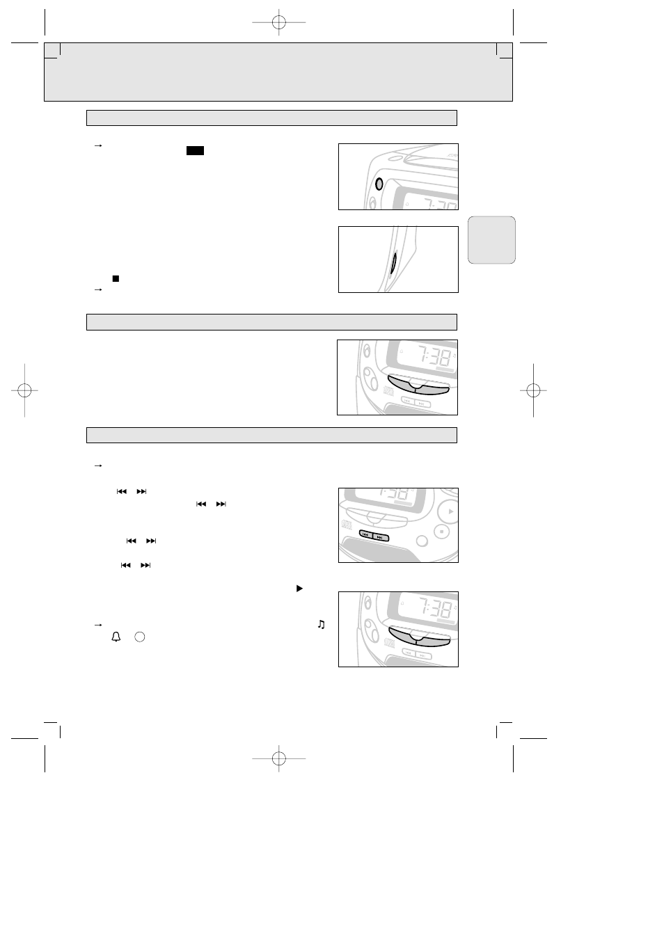 Radio alarma, Recepción de radio, 37 espa ñ ol | Philips AJ 3941 User Manual | Page 37 / 43