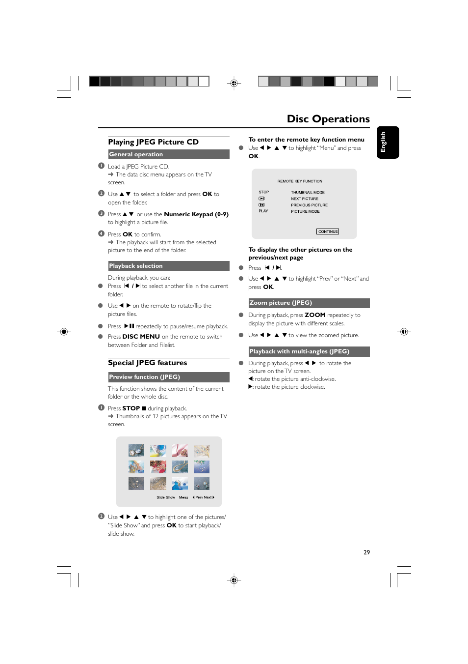 Disc operations | Philips DVD Micro Theater MCD988 User Manual | Page 29 / 46