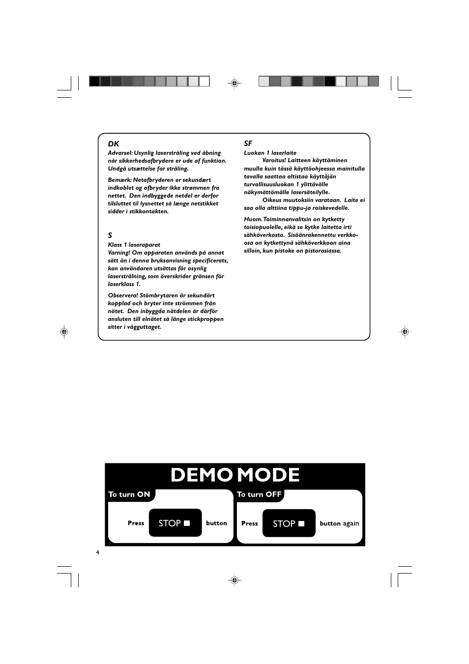 Stop | Philips DVD Micro Theater MCD988 User Manual | Page 4 / 46