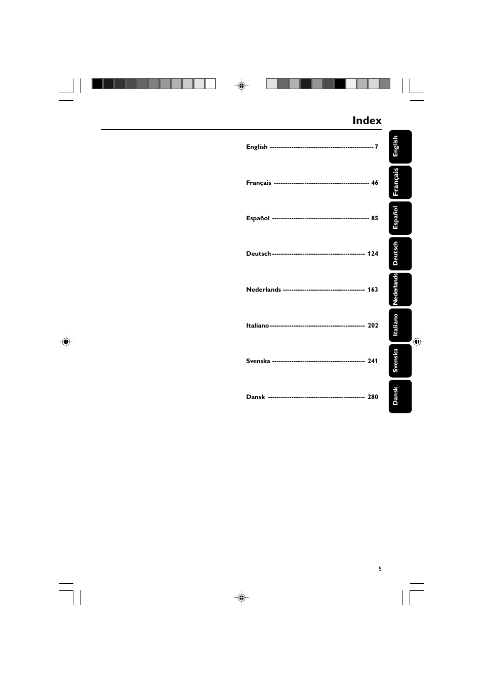 Index | Philips DVD Micro Theater MCD988 User Manual | Page 5 / 46