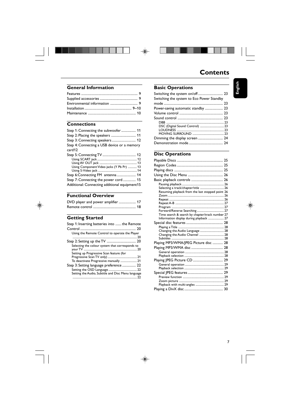 Philips DVD Micro Theater MCD988 User Manual | Page 7 / 46