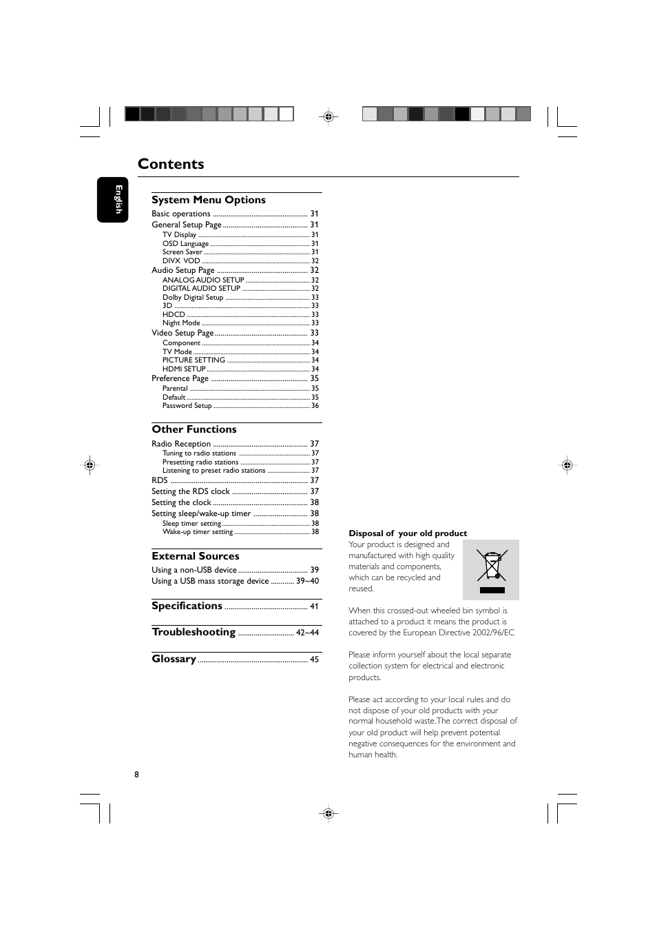 Philips DVD Micro Theater MCD988 User Manual | Page 8 / 46