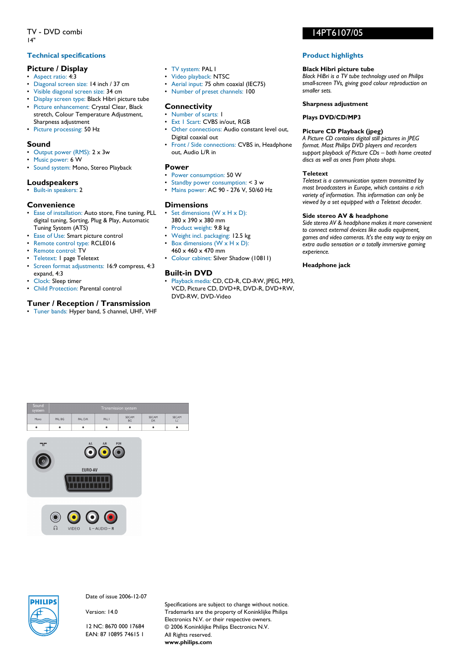 For preview purpose only | Philips 4PT6107 User Manual | Page 2 / 2