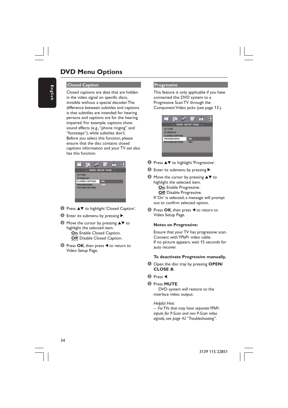 Dvd menu options | Philips LX3600 User Manual | Page 34 / 46