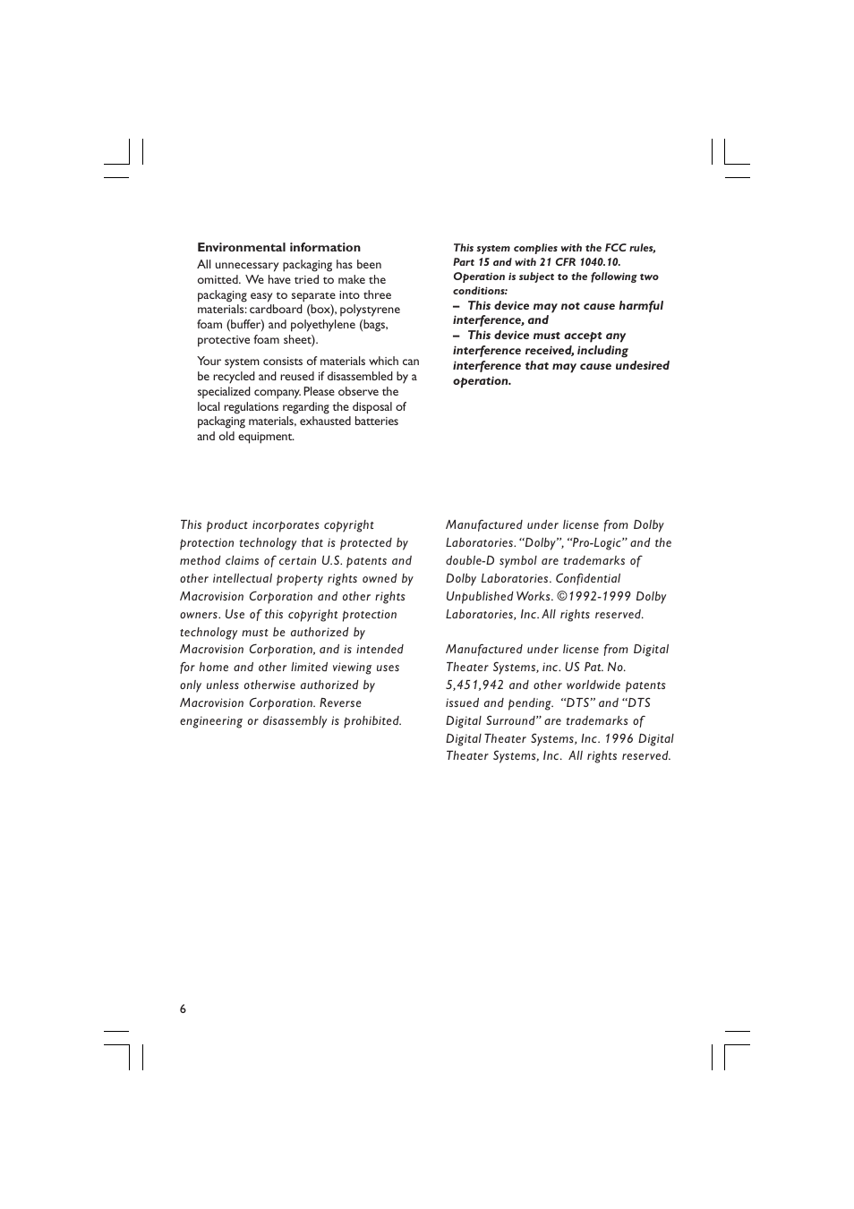 Philips LX3600 User Manual | Page 6 / 46