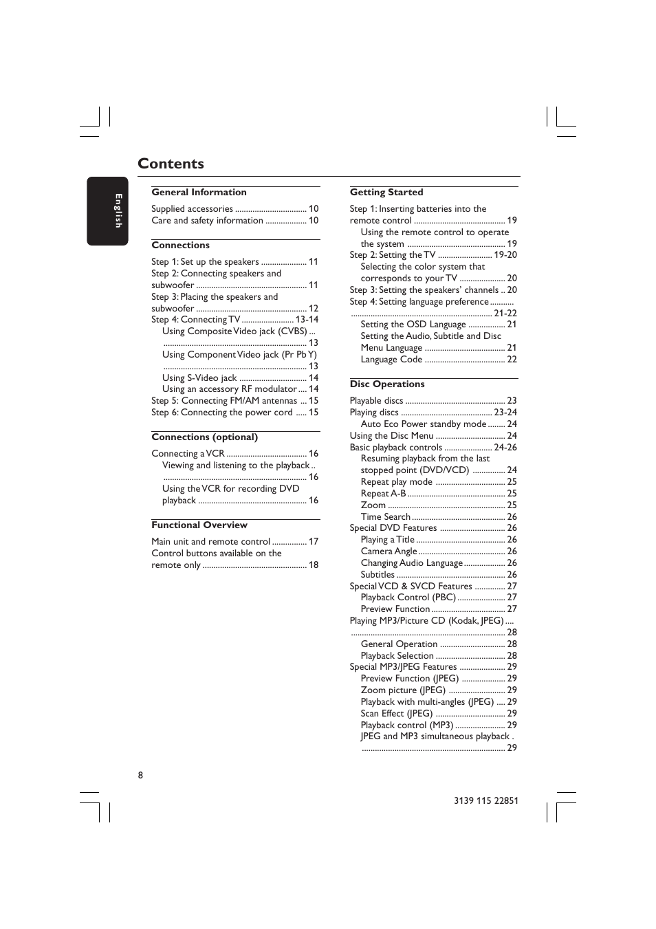 Philips LX3600 User Manual | Page 8 / 46