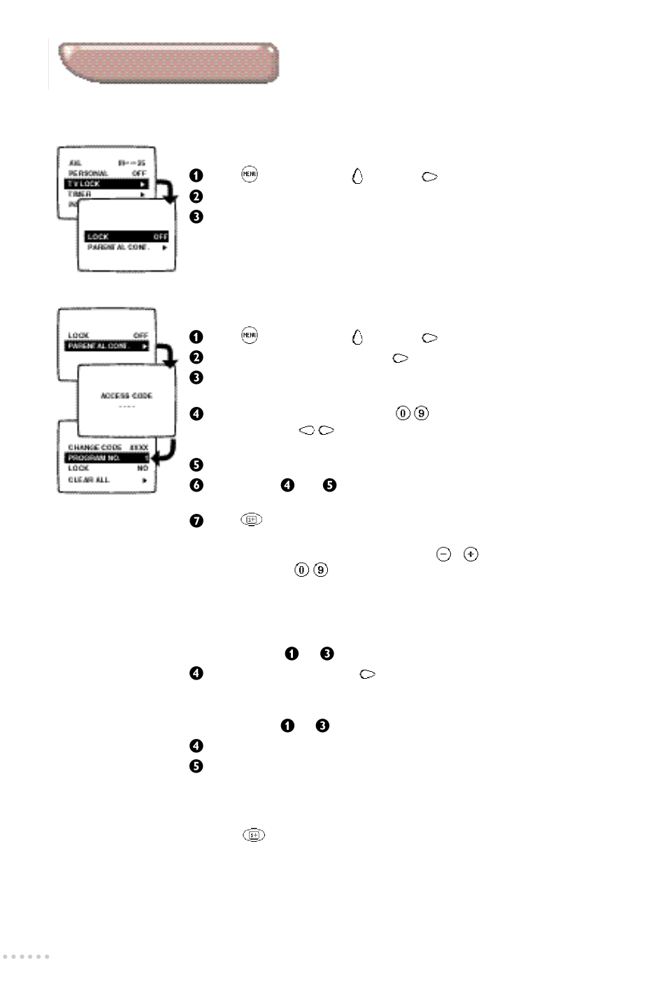 Locking the set, Key lock, Programme lock | Philips 14PT3685/05 User Manual | Page 12 / 16