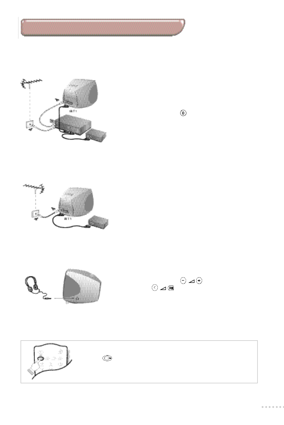 Connecting other appliances, Video recorder, Headphones other equipment | Philips 14PT3685/05 User Manual | Page 15 / 16