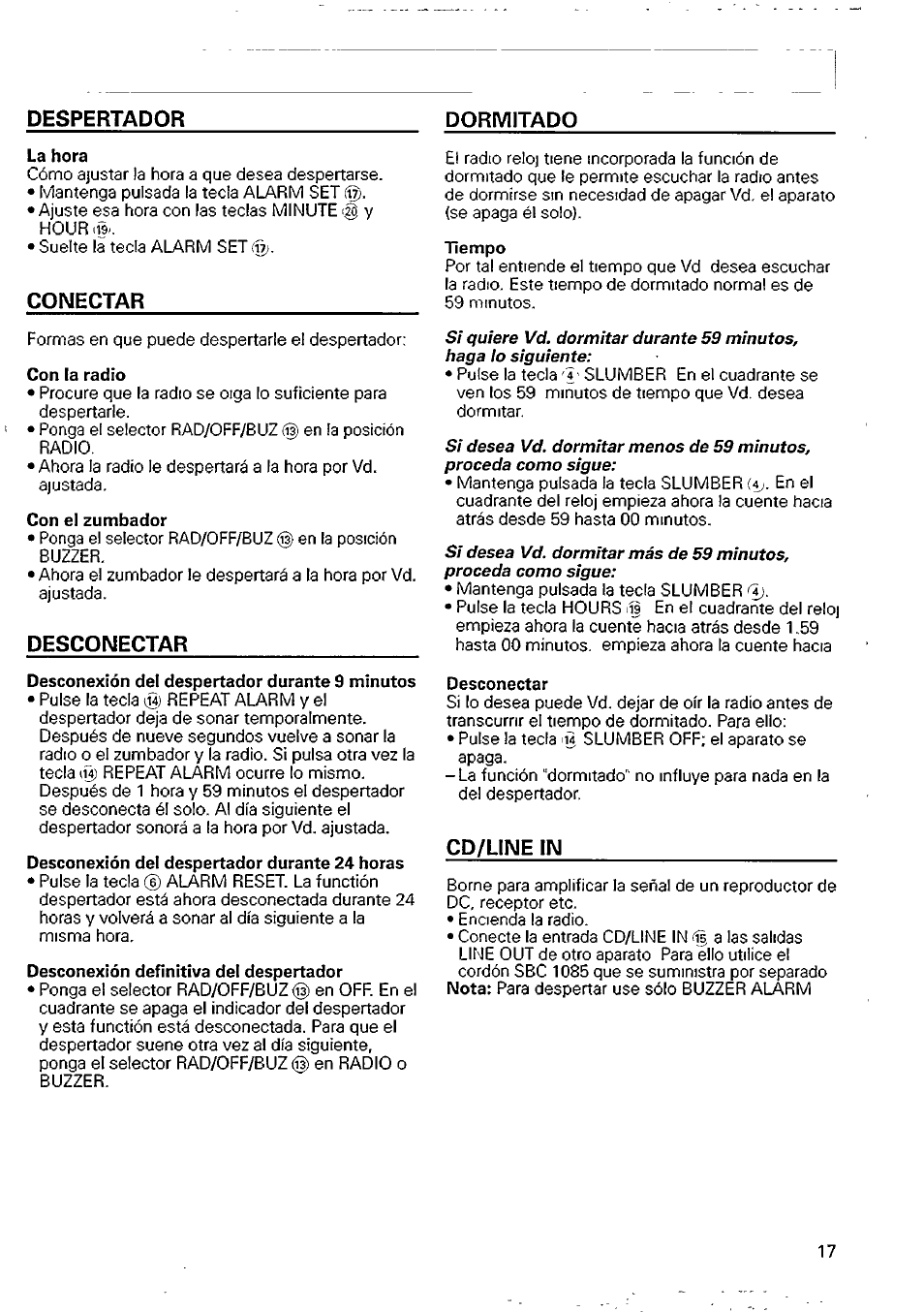Despertador dormitado | Philips AJ3710 User Manual | Page 5 / 9
