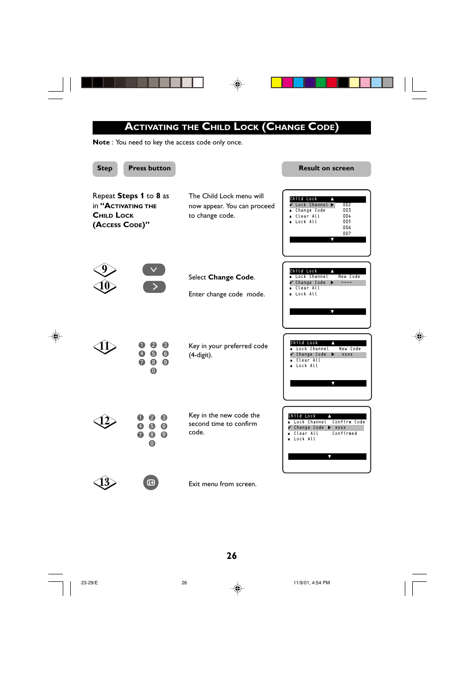 Repeat steps 1 to 8 as | Philips 21PT2252 User Manual | Page 26 / 37