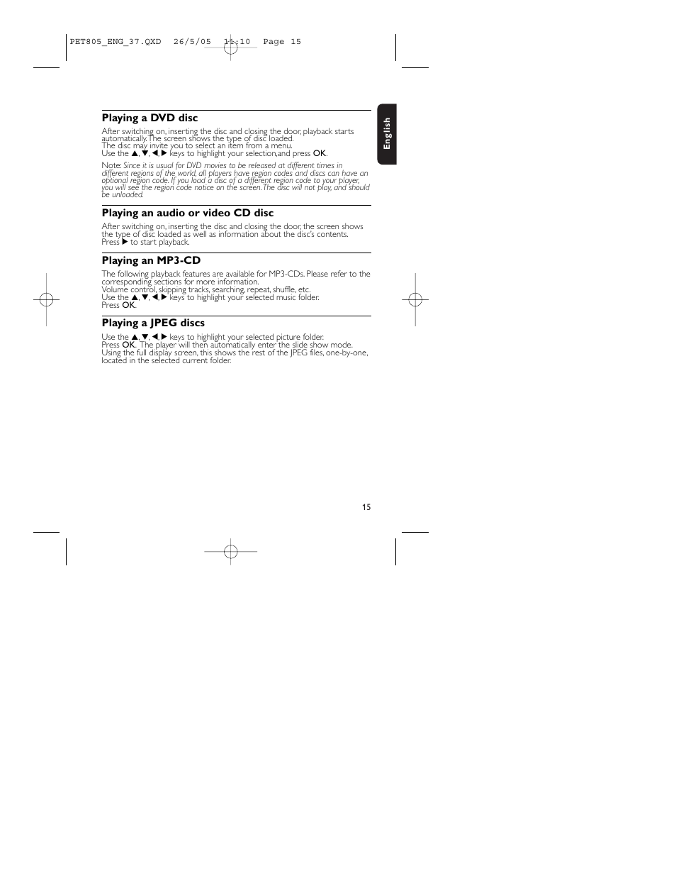 Philips PET805/37B User Manual | Page 19 / 31