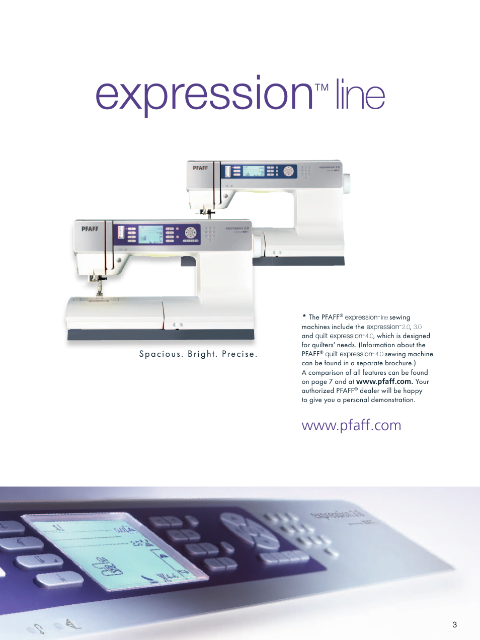 Expression, Line | Pfaff Expression 3.0 User Manual | Page 3 / 10