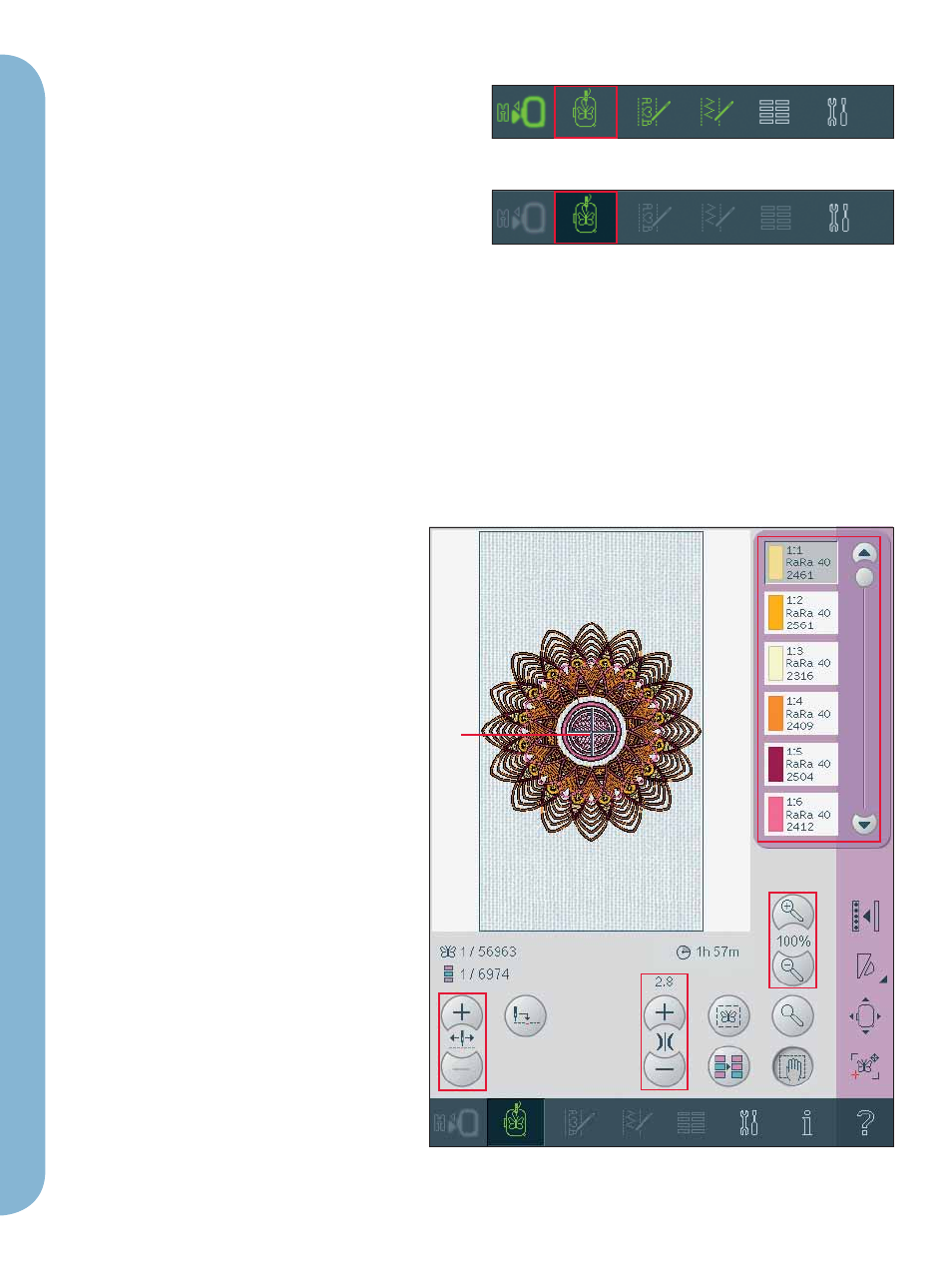 Embroidery stitch-out - overview | Pfaff Embroidery Mode-Stitch-Out User Manual | Page 2 / 10