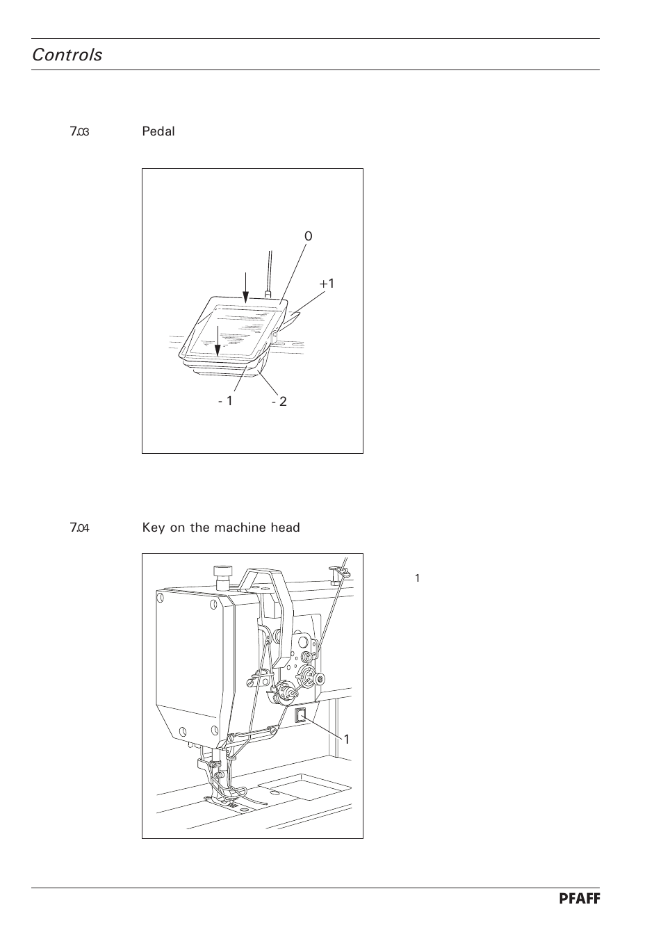 Controls | Pfaff 1246 User Manual | Page 20 / 82