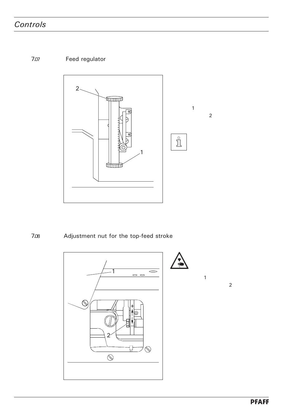 Controls | Pfaff 1246 User Manual | Page 22 / 82
