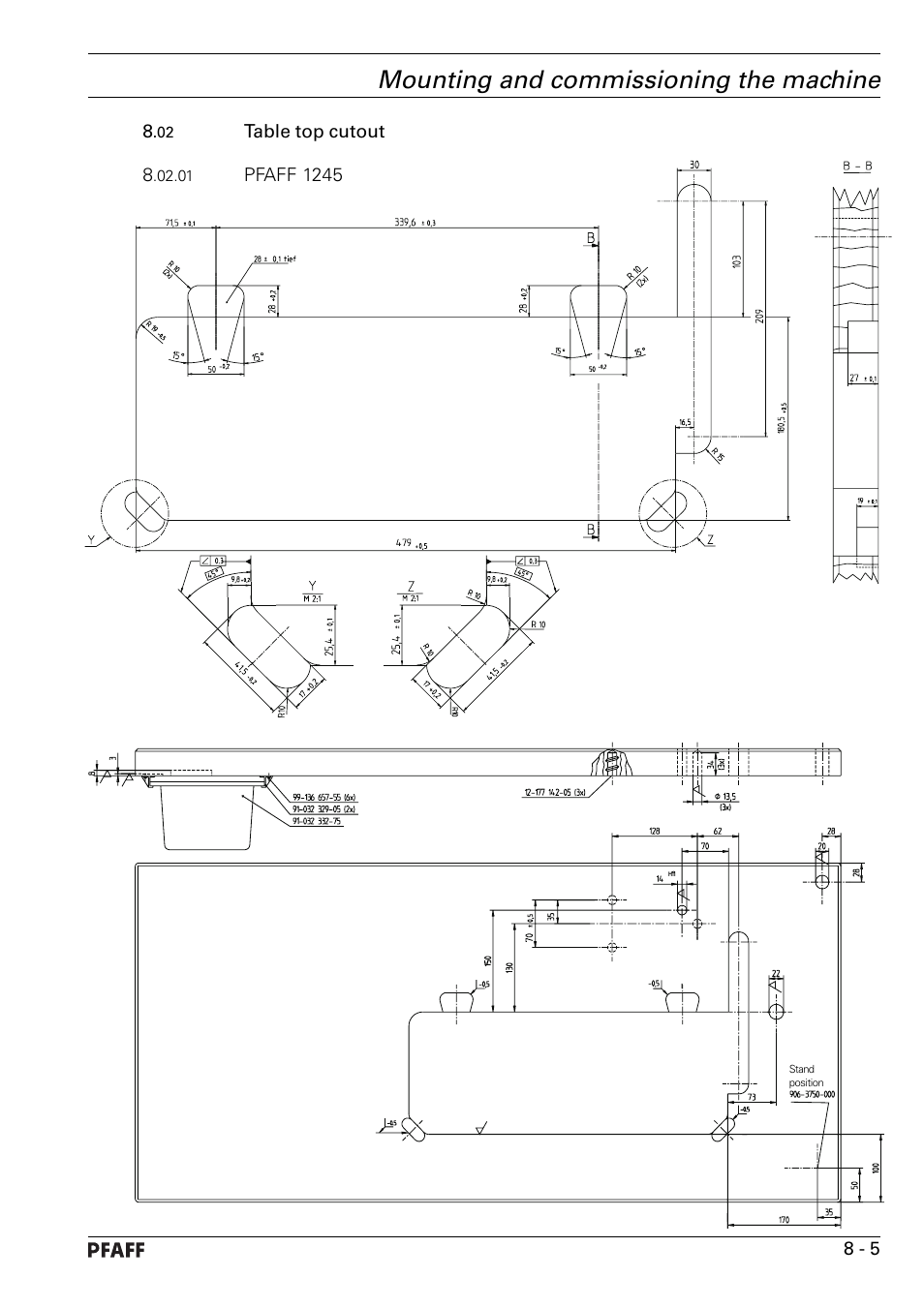 Mounting and commissioning the machine | Pfaff 1246 User Manual | Page 27 / 82