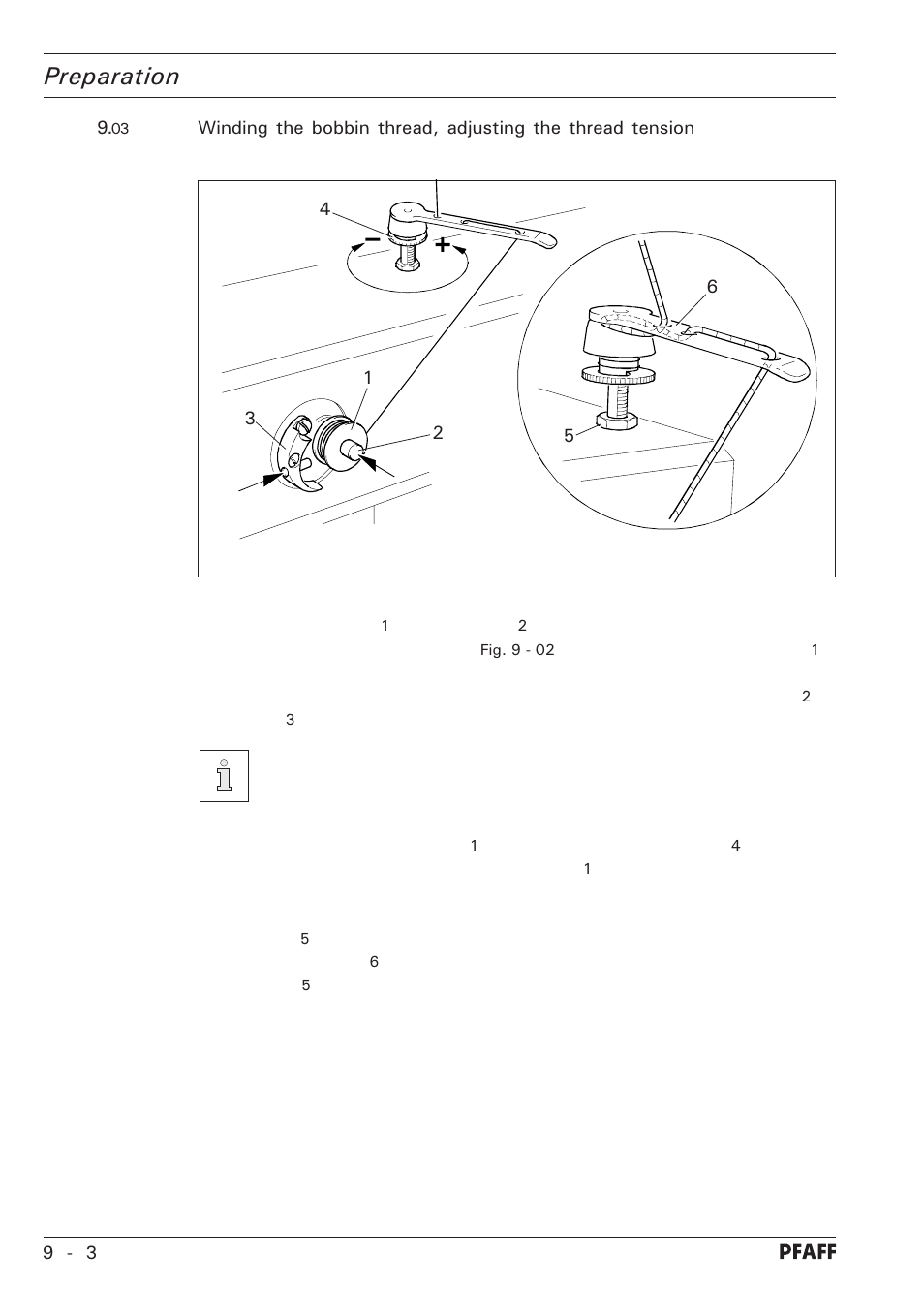 Preparation | Pfaff 1246 User Manual | Page 32 / 82