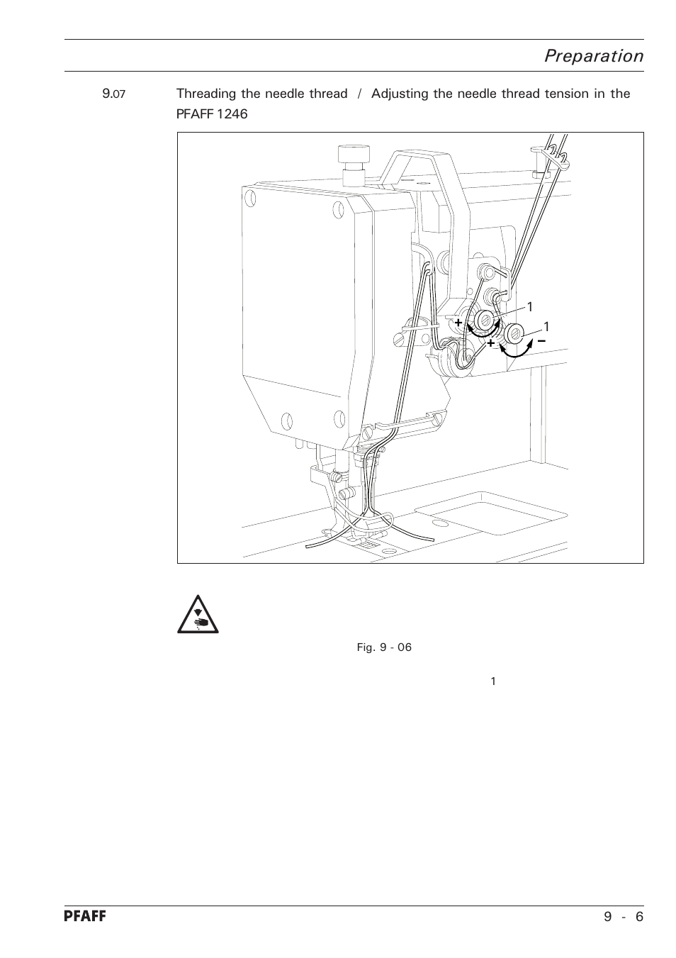 Preparation | Pfaff 1246 User Manual | Page 35 / 82