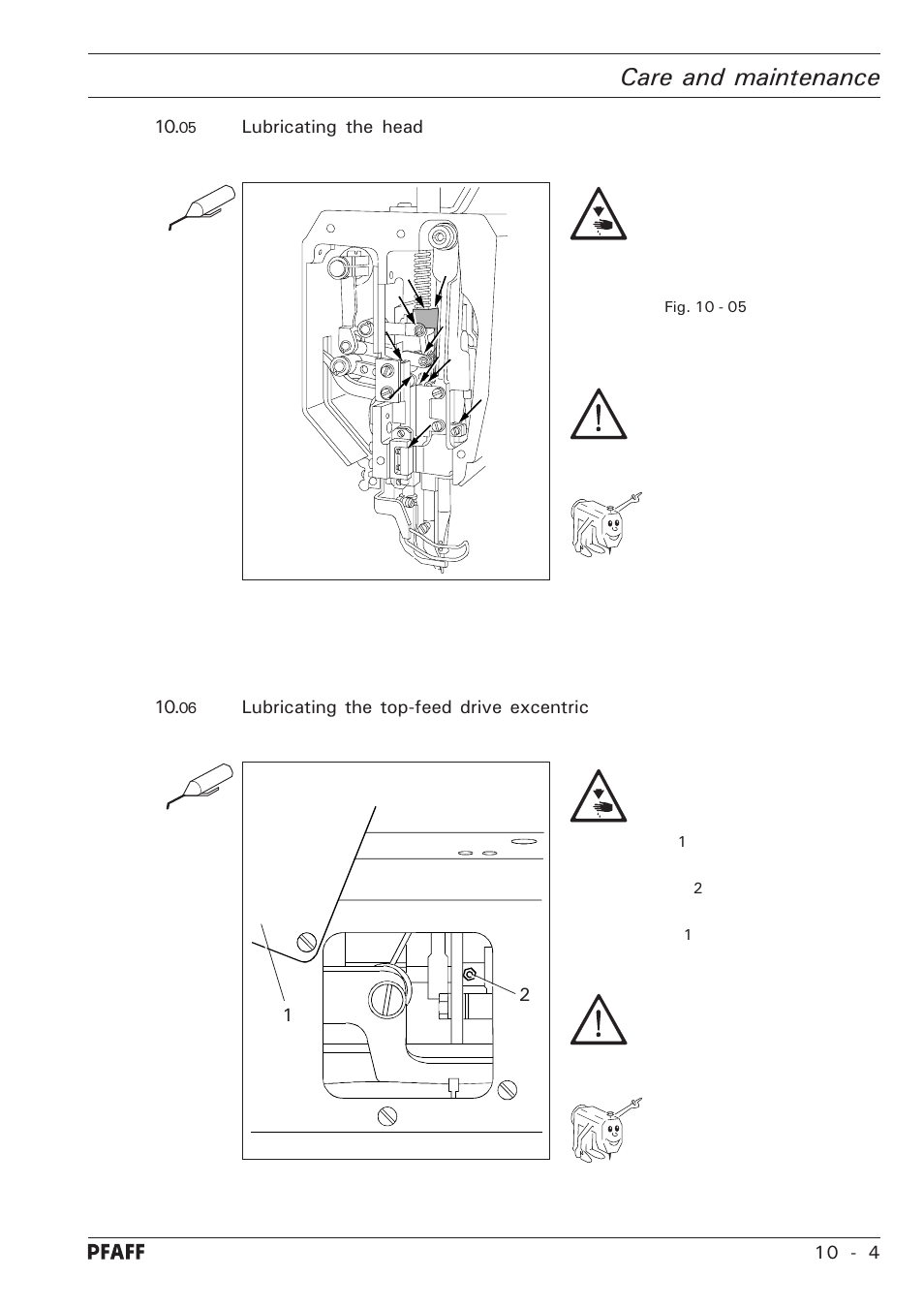 Care and maintenance | Pfaff 1246 User Manual | Page 39 / 82