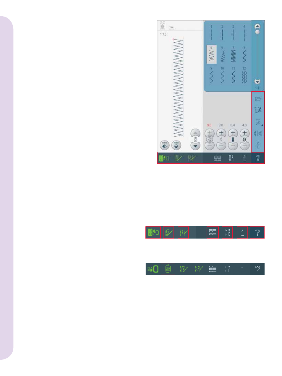 Pfaff® hd screen | Pfaff Embroidery Machines User Manual | Page 2 / 14