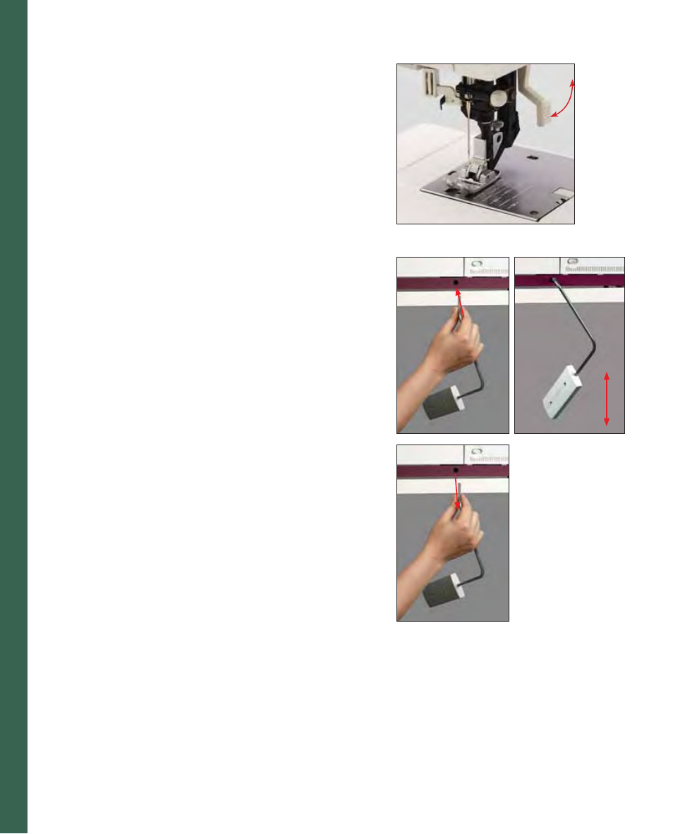 Pr epar ations, Presser foot lift, Electronic knee lift | Pfaff 2170 User Manual | Page 34 / 179