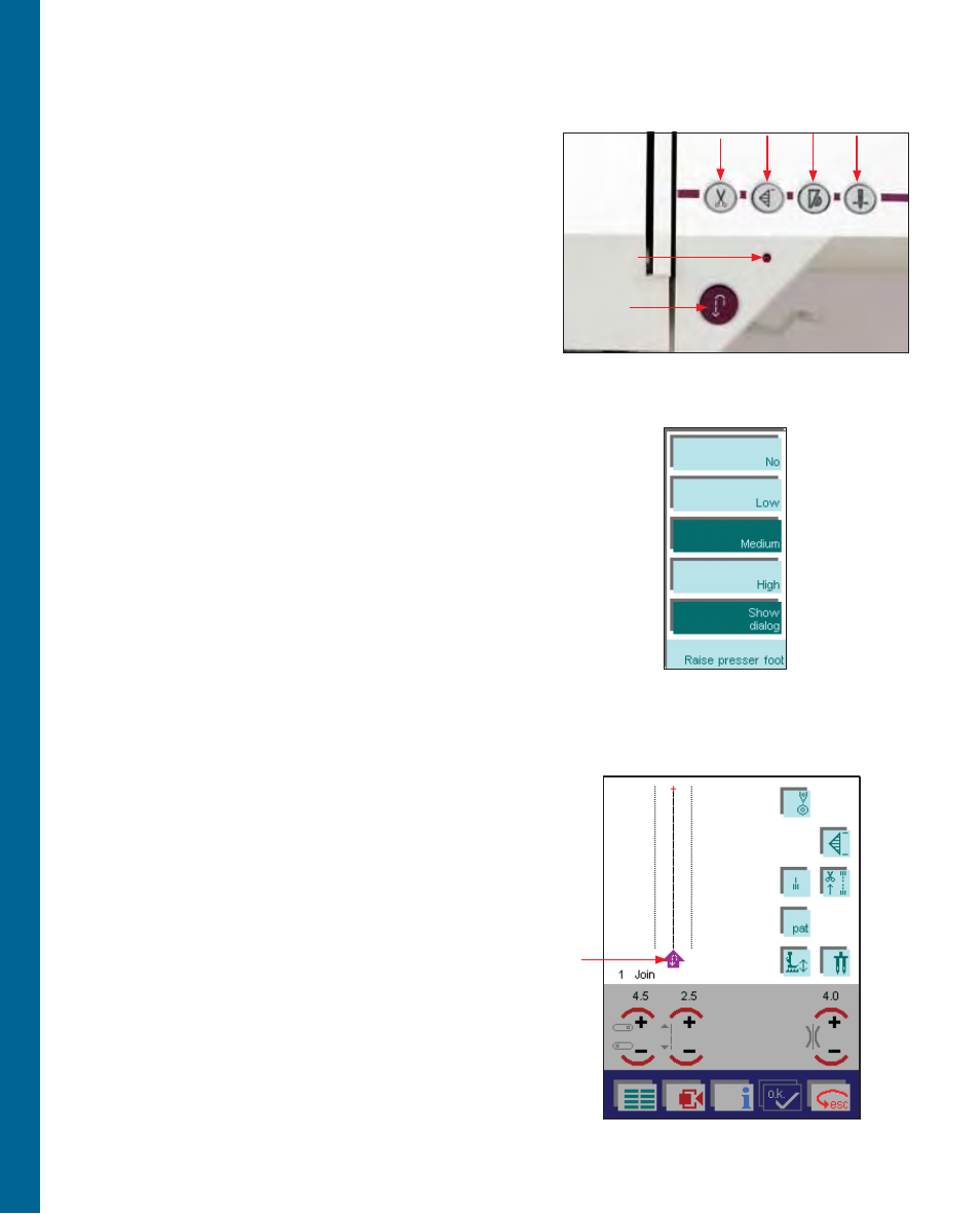 Sewing, Function buttons | Pfaff 2170 User Manual | Page 43 / 179