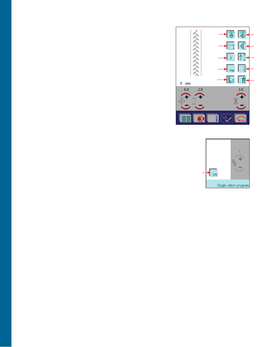 Sewing, Sewing mode functions | Pfaff 2170 User Manual | Page 45 / 179