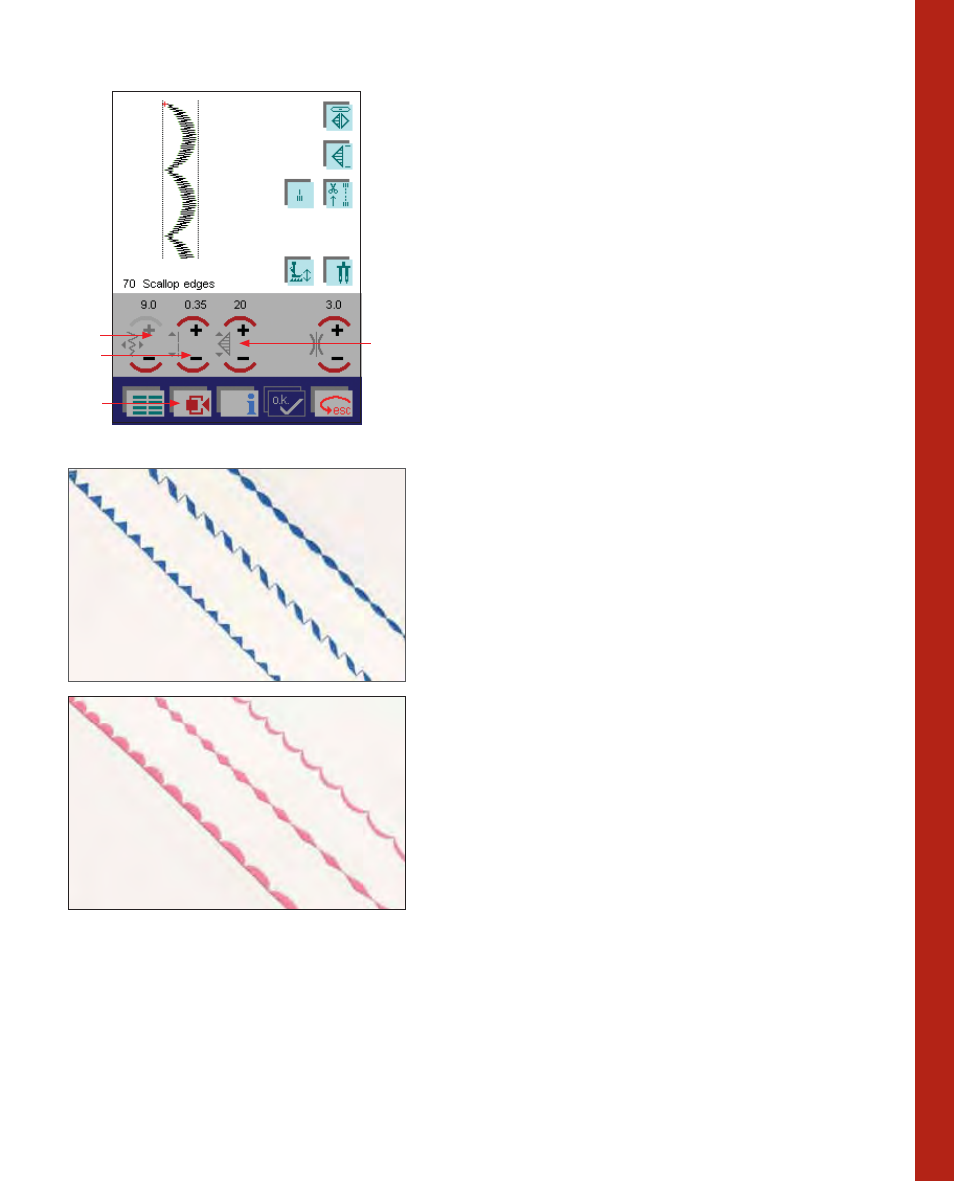 Decor ative sewing, Alter the stitch settings | Pfaff 2170 User Manual | Page 72 / 179