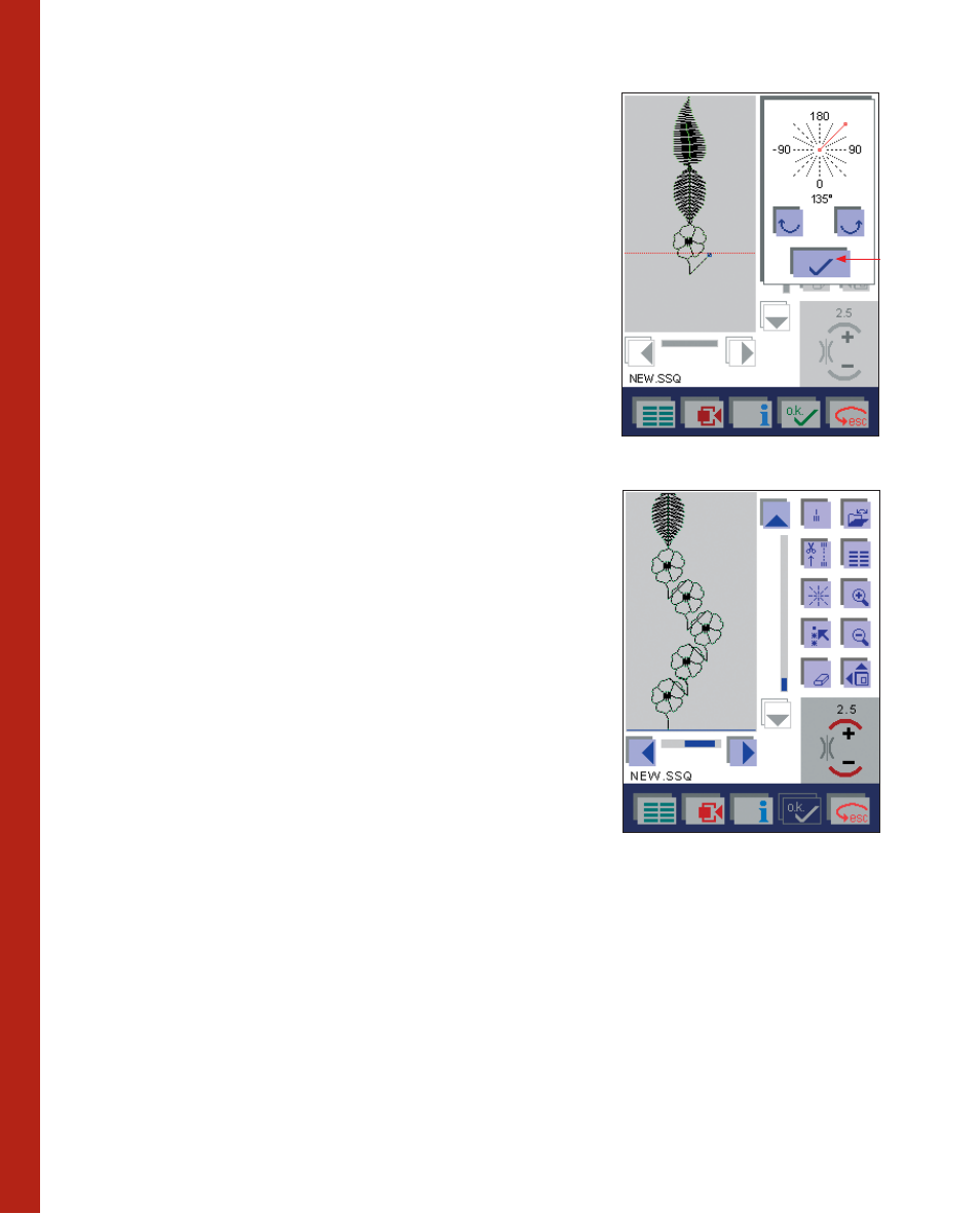 Decor ative sewing, Arrange stitches within a sewing sequence | Pfaff 2170 User Manual | Page 75 / 179